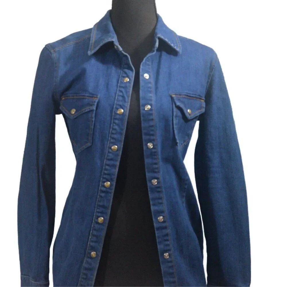 Kendall and Kylie Denim Jean Jacket or Mini Dress Size Small